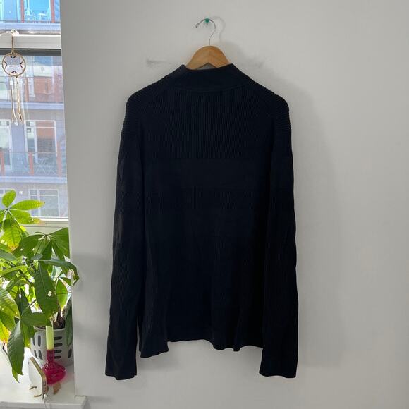 Theory Men's Black Ribbed Knit Sweater Size XL - Picture 5 of 5